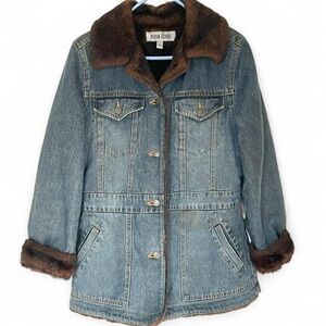 Marvin Richards Denim fur lined jacket